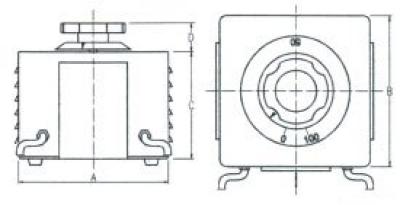 Technical Drawings - Single-phase variators for bench or protected back-of-board - 2200-3300-4400-7000 VA Technical Drawings - Single-phase variators for bench or protected back-of-board - 2200-3300-4400-7000 VA