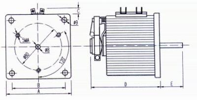 Technical Drawings - Single-phase variators for unprotected back-of-board - 300-500-1000-1500 VA Technical Drawings - Single-phase variators for unprotected back-of-board - 300-500-1000-1500 VA